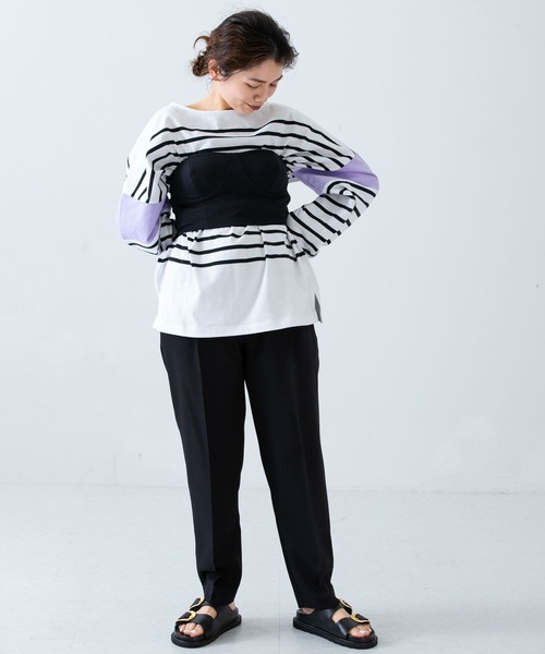URBAN RESEARCH(アーバンリサーチ)の「ambiguous Stretch Bustier(チューブトップ・レディース・ボルドー/オフホワイト/ブラック・FREE)」の17枚目の写真