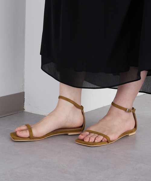 SHENERY（シーナリー）の「【WEB限定カラー：オリーブ】スクエアトゥストラップサンダル（サンダル・レディース・オリーブ/ブラウン/ブラック・36/37/38）」の12枚目の写真