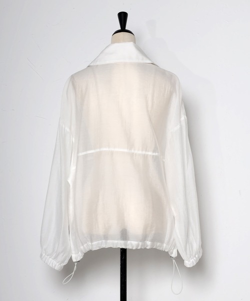 Bonjour Sagan（ボンジュールサガン）の「ハーフジップシアーブルゾン（ブルゾン・レディース・ベージュ/ホワイト・FREE）」の10枚目の写真