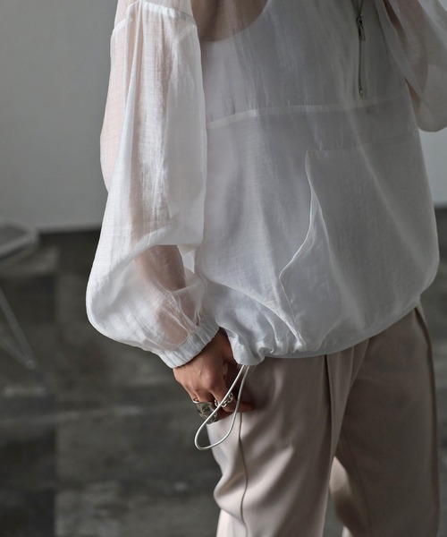 Bonjour Sagan（ボンジュールサガン）の「ハーフジップシアーブルゾン