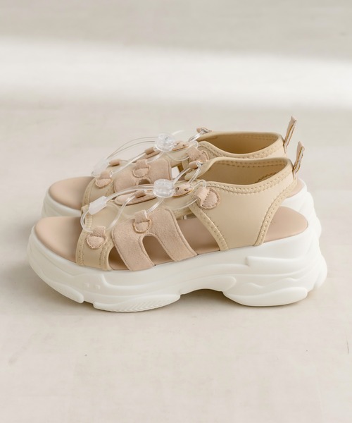 OLIVE des OLIVE（オリーブデオリーブ）の「クリアパーツスポーツサンダル（サンダル・レディース・アイボリー/ベージュ/ブラック・SMALL/MEDIUM/LARGE）」の19枚目の写真