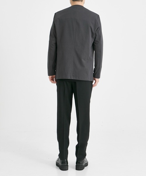 ATTACHMENT ブラック カーディガン サイズ2 ATTACHMENT / アタッチメント】DOUBLE FACE COLLARLESS CARDIGAN