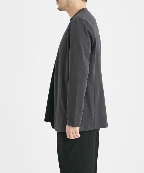 ATTACHMENT / アタッチメント】DOUBLE FACE COLLARLESS CARDIGAN