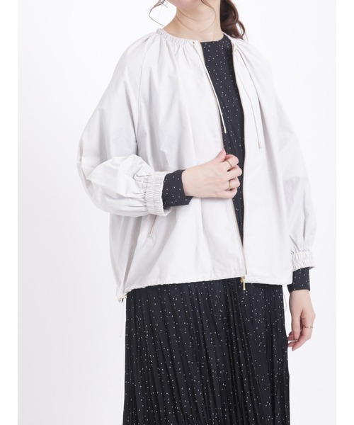 Te chichi（テチチ）の「ギャザージップブルゾン（ブルゾン・レディース・グレー/オフホワイト/ブラック・ﾌﾘ-）」の3枚目の写真