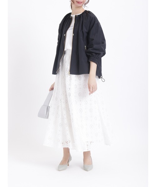 Te chichi（テチチ）の「ギャザージップブルゾン（ブルゾン・レディース・グレー/オフホワイト/ブラック・ﾌﾘ-）」の10枚目の写真