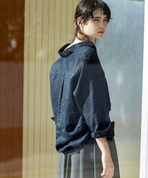 INDIVI | 【定番/洗える】フレンチリネンシャツ(シャツ/ブラウス)