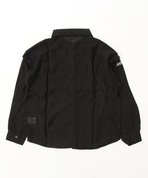 ANAP GｉRL（アナップガール）の「2WAYシアーシャツ（シャツ/ブラウス・キッズ・サックスブルー/ブラック・M/S）」の17枚目の写真