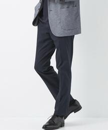 green label relaxing | シャークスキン スリム スラックス -ストレッチ・接触冷感・クリースキープ・ウエストアジャスター-(スラックス)