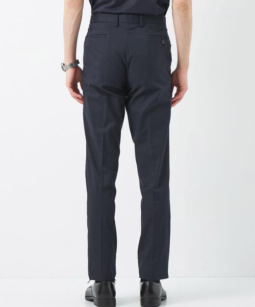 green label relaxing（グリーンレーベルリラクシング）の「シャークスキン スリム スラックス -ストレッチ・接触冷感・クリースキープ・ウエストアジャスター-（スラックス・メンズ・グレー/ベージュ/ネイビー・XS/S/M/L/XL）」の6枚目の写真