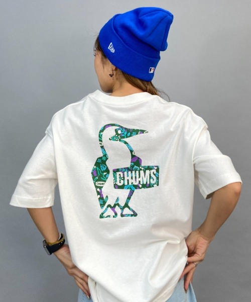 CHUMS(チャムス)の「CHUMS/チャムス CHUMS × SAYORI WADA コラボレーションTシャツ/ビッグシルエット/オーバーサイズ/無地/バックプリントTシャツ CH11-2200(Tシャツ/カットソー・レディース・ホワイト/ブラック・M/L)」の1枚目の写真