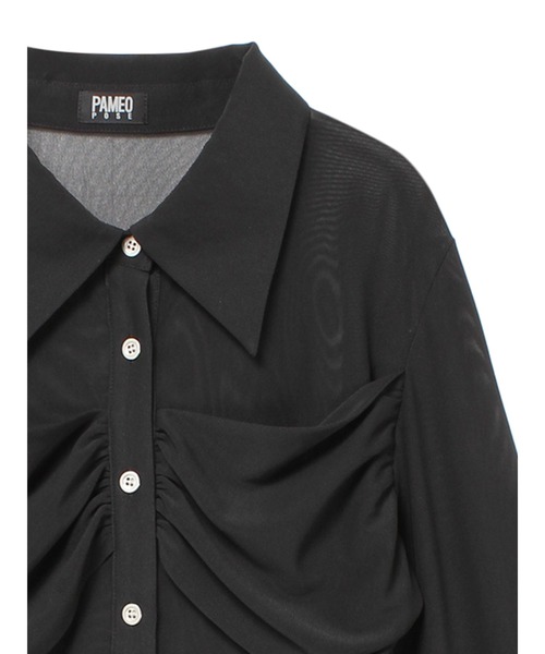 PAMEO POSE(パメオポーズ)の「Kate Shirts BLK(シャツ/ブラウス・レディース・ブラック・FREE)」の12枚目の写真