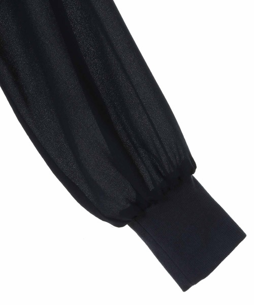 31 Sons de mode（トランテアン　ソン　ドゥ　モード）の「ジョーゼットギャザーブルゾン（ブルゾン・レディース・クリーム/ネイビー・フリー）」の17枚目の写真