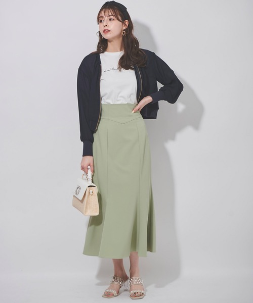 31 Sons de mode（トランテアン　ソン　ドゥ　モード）の「ジョーゼットギャザーブルゾン（ブルゾン・レディース・クリーム/ネイビー・フリー）」の12枚目の写真