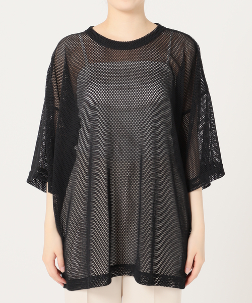 CITYSHOP（シティーショップ）の「RUSSELL NET Tシャツ（Tシャツ/カットソー・レディース・ブラック/サックスブルー・FREE）」の14枚目の写真