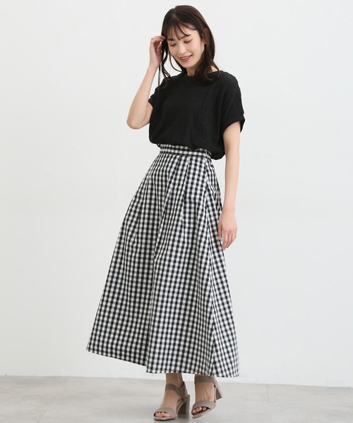 Honeys（ハニーズ）の「フレンチスリーブトップス（Tシャツ/カットソー・レディース・ベージュ/ブルー系その他/アイボリー/ブラウン/ブラック・M/L/S）」の9枚目の写真