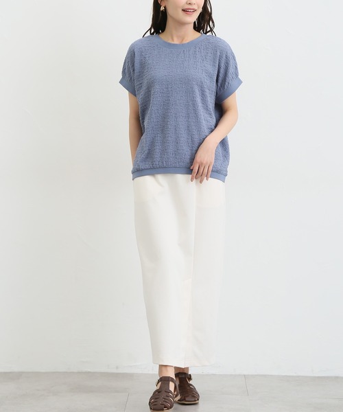 Honeys（ハニーズ）の「フレンチスリーブトップス（Tシャツ/カットソー・レディース・ベージュ/ブルー系その他/アイボリー/ブラウン/ブラック・M/L/S）」の12枚目の写真