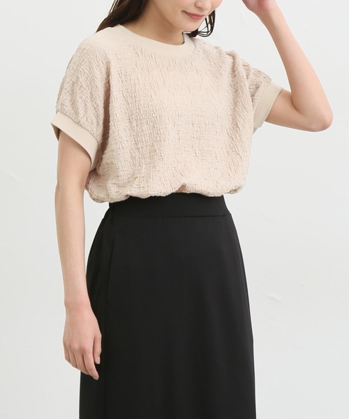 Honeys（ハニーズ）の「フレンチスリーブトップス（Tシャツ/カットソー・レディース・ベージュ/ブルー系その他/アイボリー/ブラウン/ブラック・M/L/S）」の20枚目の写真