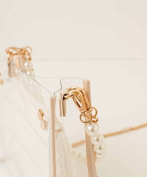 OLIVE des OLIVE（オリーブデオリーブ）の「Aimerianejoieパールハンドル痛バッグ　1031120200（ショルダーバッグ・レディース・ピンク/アイボリー・FREE）」の10枚目の写真