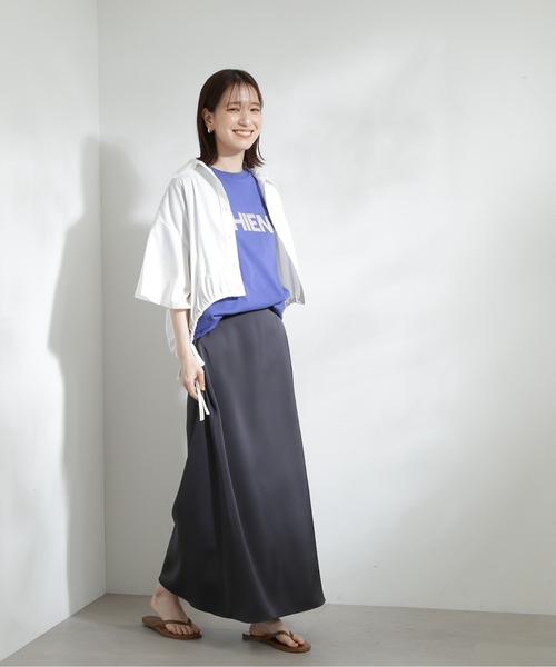 N.（N. Natural Beauty Basic）（エヌエヌナチュラルビューティーベーシック）の「【S Size Line】◆サテンストレートスカート（スカート・レディース・ナチュラル/ブラック・SMALL/MEDIUM）」の13枚目の写真
