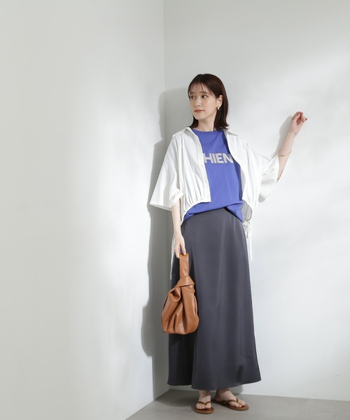 N.（N. Natural Beauty Basic）（エヌエヌナチュラルビューティーベーシック）の「【S Size Line】◆サテンストレートスカート（スカート・レディース・ナチュラル/ブラック・SMALL/MEDIUM）」の14枚目の写真