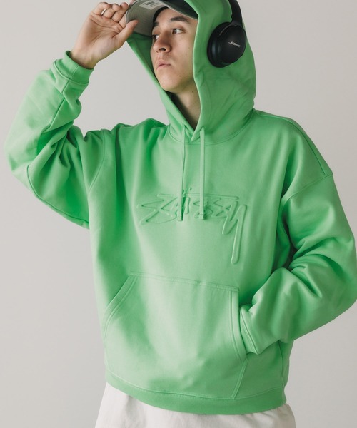 STUSSY（ステューシー）の「STUSSY/ステューシー RELAXED OVERSIZED HOOD フーディー（パーカー・メンズ・ブラック/カーキ/グリーン・L/M/XL/S）」の19枚目の写真
