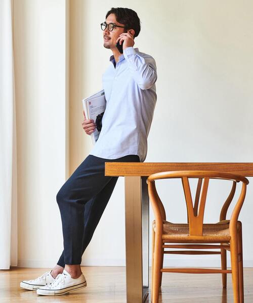 green label relaxing（グリーンレーベルリラクシング）の「JUSTFIT エアリー ツイストヤーン パンツ（その他パンツ・メンズ・ネイビー/ダークグレー/ブラック・S/M/L/XL）」の5枚目の写真