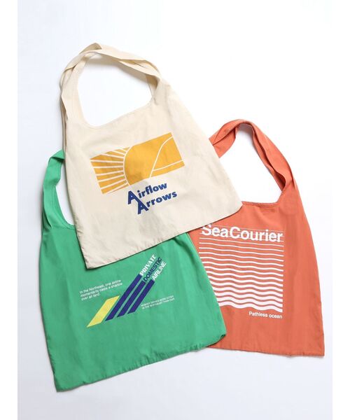 Ungrid（アングリッド）の「カラーロゴエコBAG（トートバッグ・レディース・アイボリー/グリーン/オレンジ・FREE）」の10枚目の写真