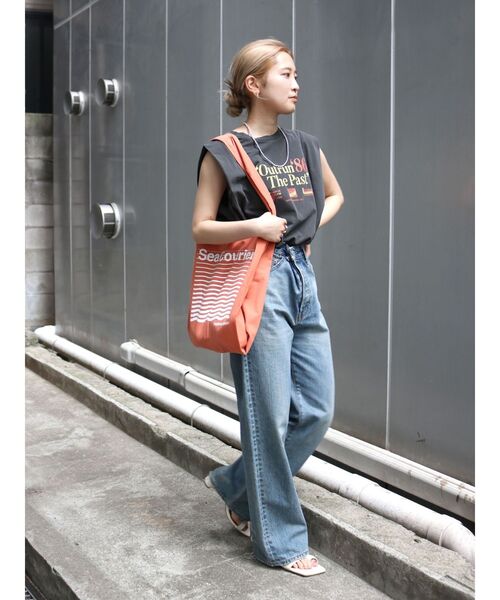 Ungrid（アングリッド）の「カラーロゴエコBAG（トートバッグ・レディース・アイボリー/グリーン/オレンジ・FREE）」の14枚目の写真