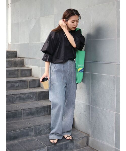 Ungrid（アングリッド）の「カラーロゴエコBAG（トートバッグ・レディース・アイボリー/グリーン/オレンジ・FREE）」の5枚目の写真