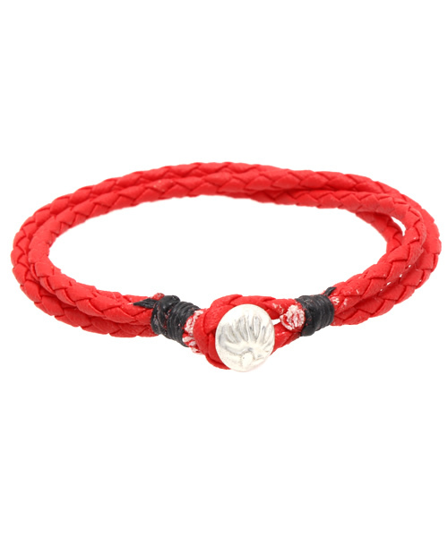 チャイハネ（チャイハネ）の「【チャイハネ】牛革シンプルレザーブレスレット（ブレスレット・メンズ・ブルー/グリーン/レッド/イエロー/ブラック・FREE）」の5枚目の写真