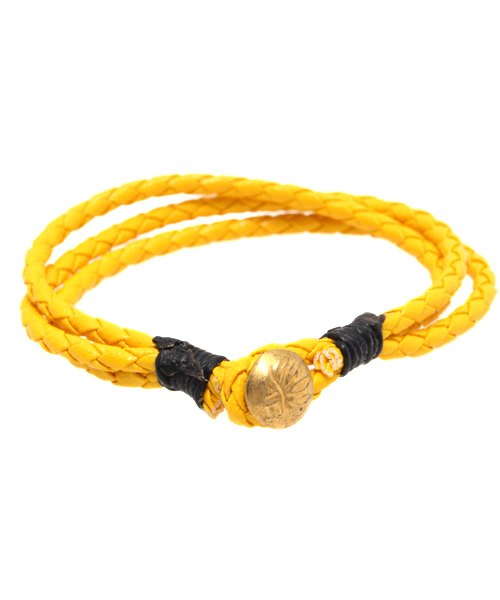 チャイハネ（チャイハネ）の「【チャイハネ】牛革シンプルレザーブレスレット（ブレスレット・メンズ・ブルー/グリーン/レッド/イエロー/ブラック・FREE）」の4枚目の写真