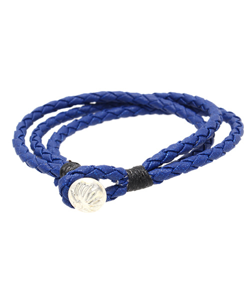 チャイハネ（チャイハネ）の「【チャイハネ】牛革シンプルレザーブレスレット（ブレスレット・メンズ・ブルー/グリーン/レッド/イエロー/ブラック・FREE）」の3枚目の写真