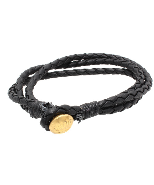 チャイハネ（チャイハネ）の「【チャイハネ】牛革シンプルレザーブレスレット（ブレスレット・メンズ・ブルー/グリーン/レッド/イエロー/ブラック・FREE）」の2枚目の写真