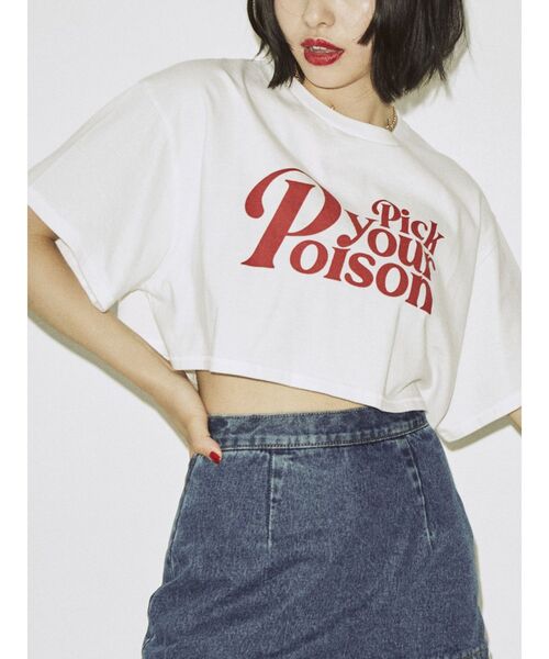 jouetie(ジュエティ)の「ロゴクロップドTシャツ(Tシャツ/カットソー・レディース・ブラック/オフホワイト/ブルー・MEDIUM)」の17枚目の写真