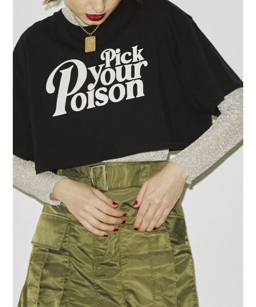 jouetie(ジュエティ)の「ロゴクロップドTシャツ(Tシャツ/カットソー・レディース・ブラック/オフホワイト/ブルー・MEDIUM)」の20枚目の写真