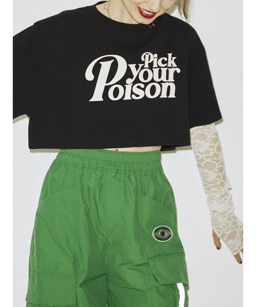 jouetie(ジュエティ)の「ロゴクロップドTシャツ(Tシャツ/カットソー・レディース・ブラック/オフホワイト/ブルー・MEDIUM)」の10枚目の写真