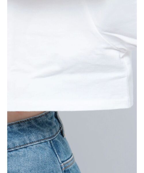 jouetie(ジュエティ)の「ロゴクロップドTシャツ(Tシャツ/カットソー・レディース・ブラック/オフホワイト/ブルー・MEDIUM)」の15枚目の写真