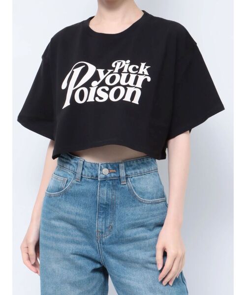 jouetie(ジュエティ)の「ロゴクロップドTシャツ(Tシャツ/カットソー・レディース・ブラック/オフホワイト/ブルー・MEDIUM)」の22枚目の写真