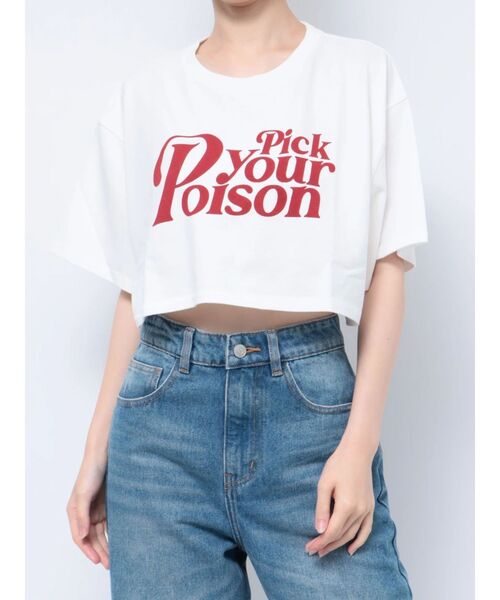 jouetie(ジュエティ)の「ロゴクロップドTシャツ(Tシャツ/カットソー・レディース・ブラック/オフホワイト/ブルー・MEDIUM)」の12枚目の写真