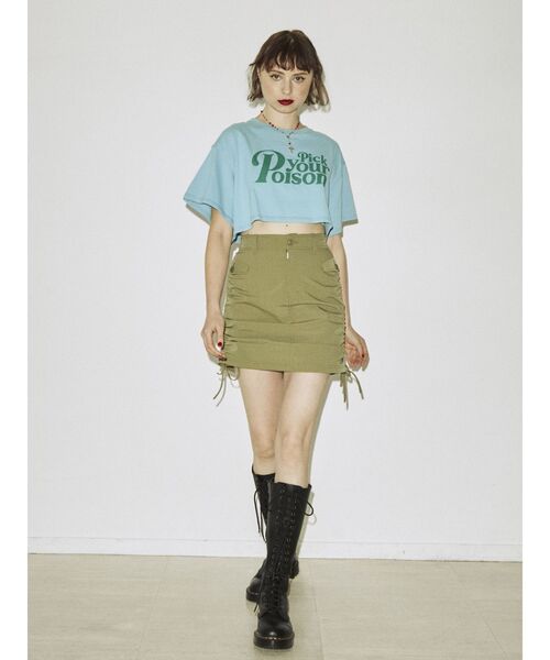 jouetie(ジュエティ)の「ロゴクロップドTシャツ(Tシャツ/カットソー・レディース・ブラック/オフホワイト/ブルー・MEDIUM)」の16枚目の写真