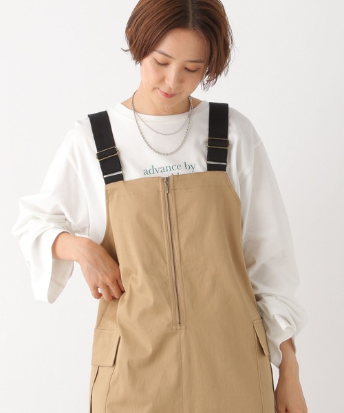 LEPSIM(レプシィム)の「2WAYミリタリージャンスカ 961519(ジャンパースカート・レディース・ブラック/カーキ/ベージュ/ブラウン・FREE)」の12枚目の写真