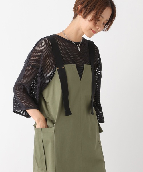 LEPSIM(レプシィム)の「2WAYミリタリージャンスカ 961519(ジャンパースカート・レディース・ブラック/カーキ/ベージュ/ブラウン・FREE)」の13枚目の写真