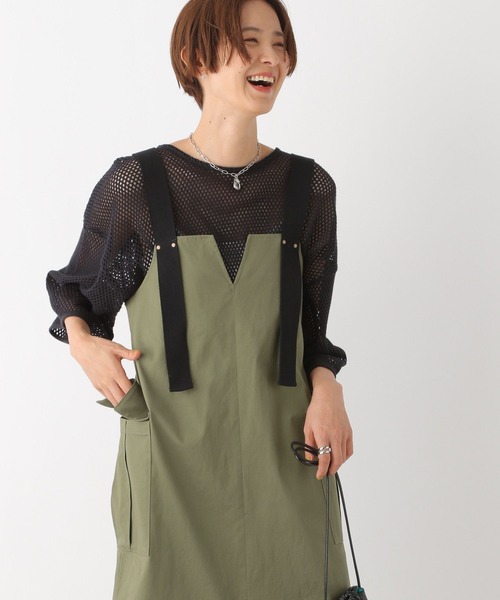 LEPSIM(レプシィム)の「2WAYミリタリージャンスカ 961519(ジャンパースカート・レディース・ブラック/カーキ/ベージュ/ブラウン・FREE)」の14枚目の写真