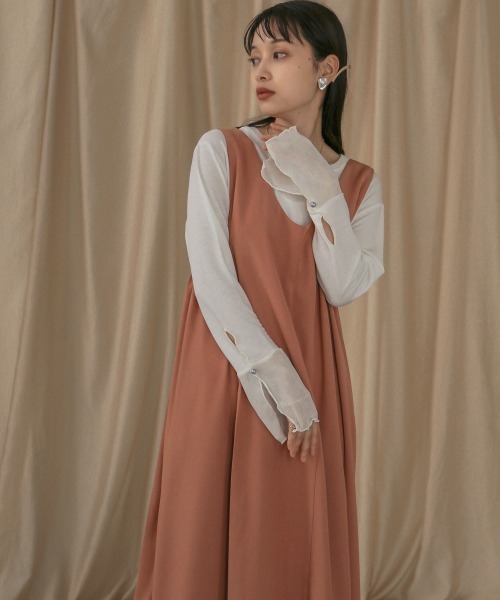 Bab(バブ)の「シアースリーブレイヤードトップス(Tシャツ/カットソー・レディース・サックスブルー/オフホワイト/ホワイト系その他/ピンク・FREE)」の15枚目の写真