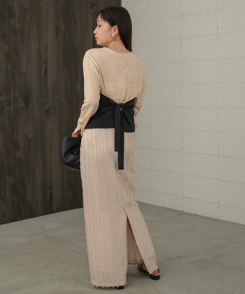 Bab(バブ)の「シアースリーブレイヤードトップス(Tシャツ/カットソー・レディース・サックスブルー/オフホワイト/ホワイト系その他/ピンク・FREE)」の11枚目の写真