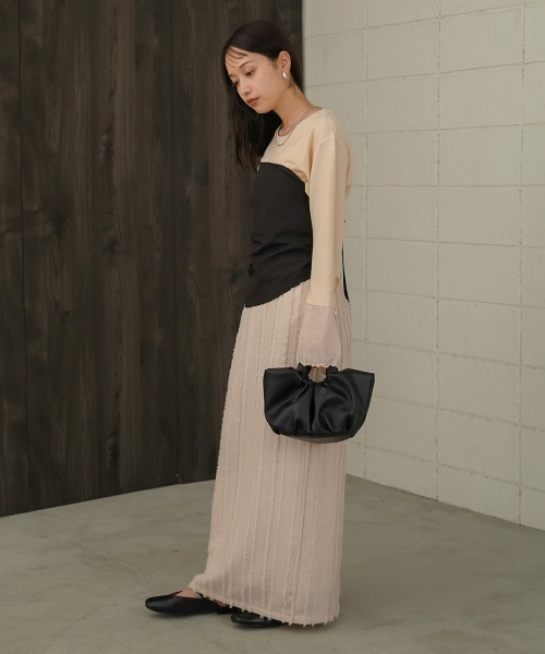 Bab(バブ)の「シアースリーブレイヤードトップス(Tシャツ/カットソー・レディース・サックスブルー/オフホワイト/ホワイト系その他/ピンク・FREE)」の16枚目の写真