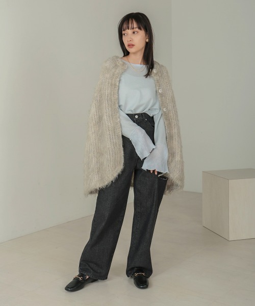 Bab(バブ)の「シアースリーブレイヤードトップス(Tシャツ/カットソー・レディース・サックスブルー/オフホワイト/ホワイト系その他/ピンク・FREE)」の18枚目の写真