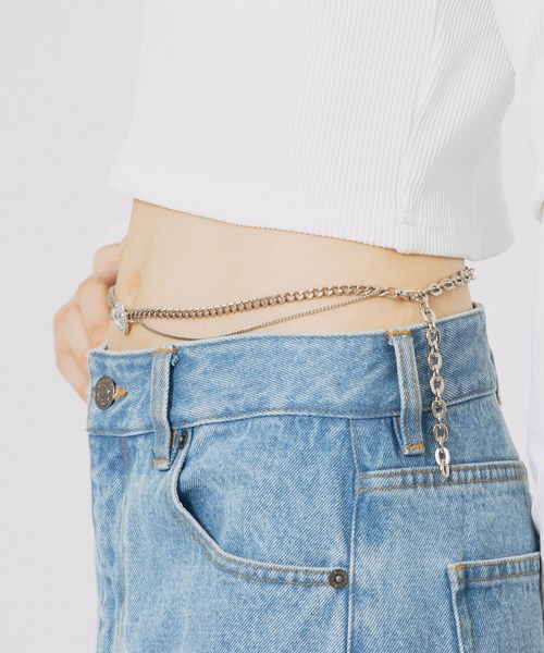 X-girl（エックスガール）の「NECKLACE/BODY CHAIN（ベルト・レディース・シルバー・ONE SIZE）」の12枚目の写真