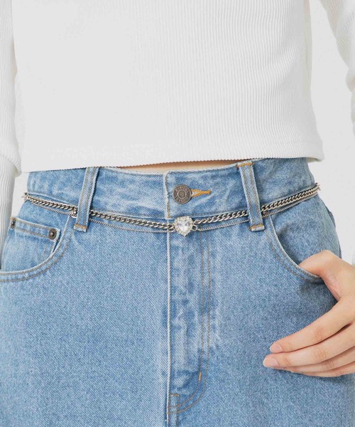 X-girl（エックスガール）の「NECKLACE/BODY CHAIN（ベルト・レディース・シルバー・ONE SIZE）」の11枚目の写真