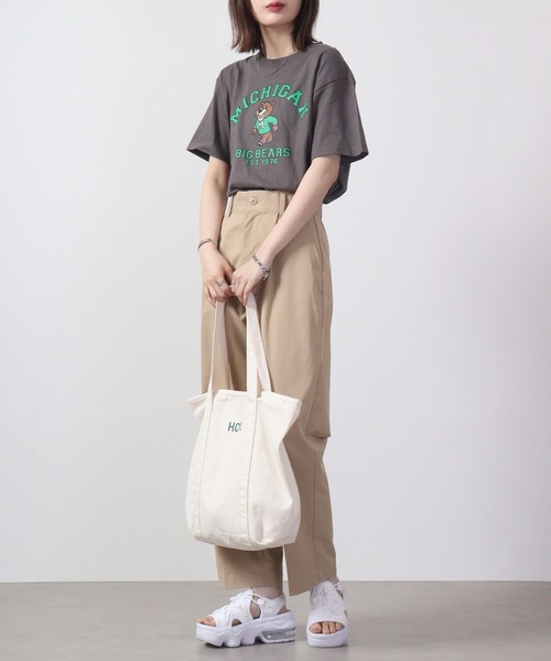 MODISH GAZE(モディシュガゼ)の「MODISH GAZE MICHIGANクマプリントTシャツ 半袖(Tシャツ/カットソー・メンズ・ブルー/ホワイト/チャコール・M/L/XL)」の13枚目の写真